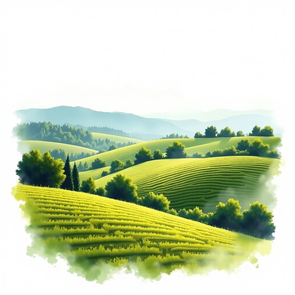Steiermark wine region — watercolor illustration