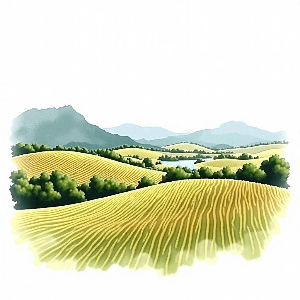 Swartland wine region — watercolor illustration