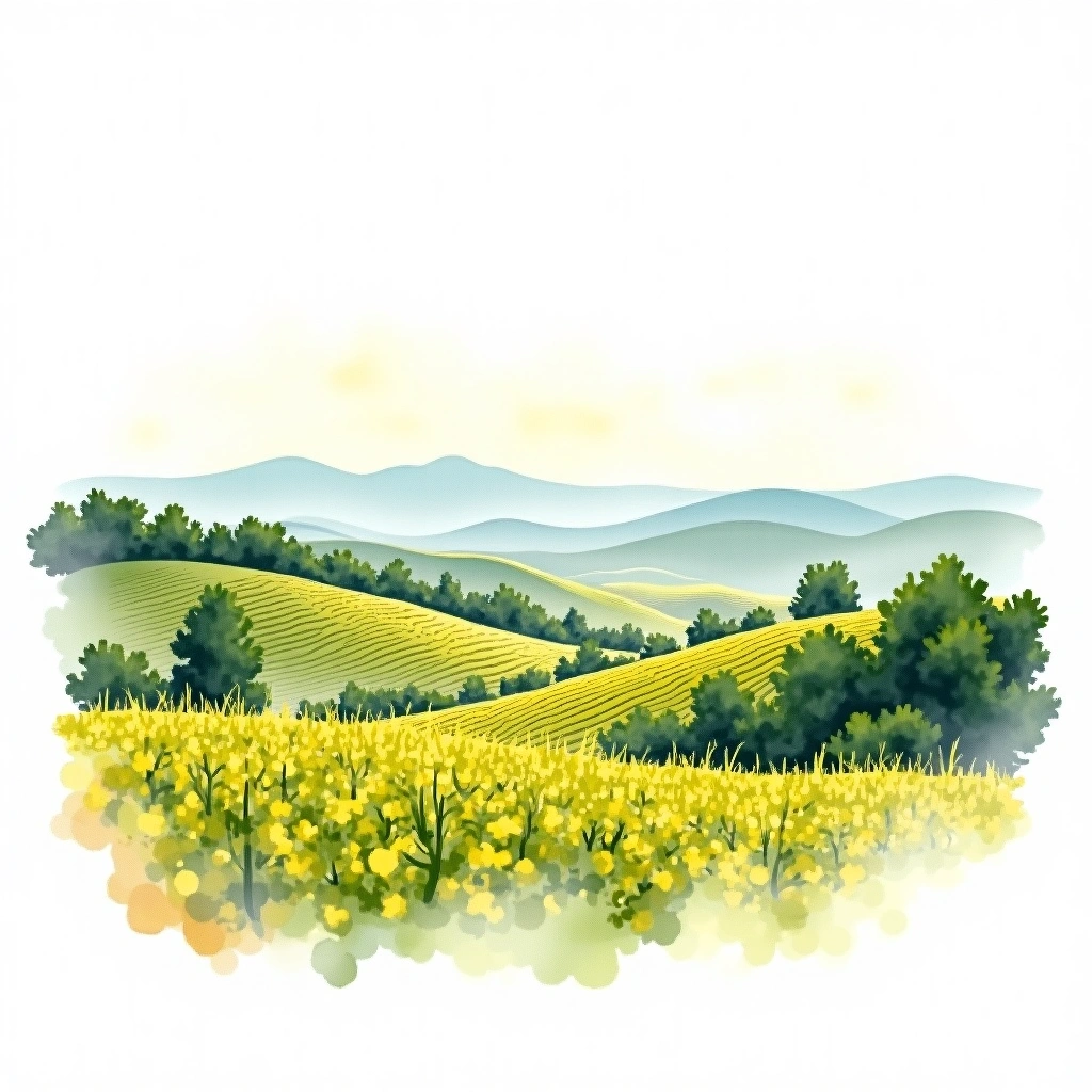 Távora-Varosa wine region — watercolor illustration