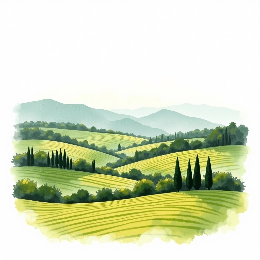 Valpolicella Ripasso wine region — watercolor illustration