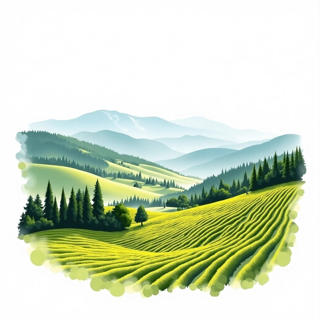 Valtellina Superiore wine region — watercolor illustration