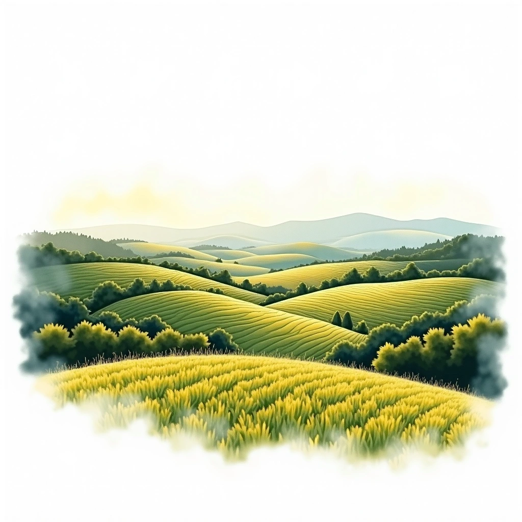 Victoria wine region — watercolor illustration