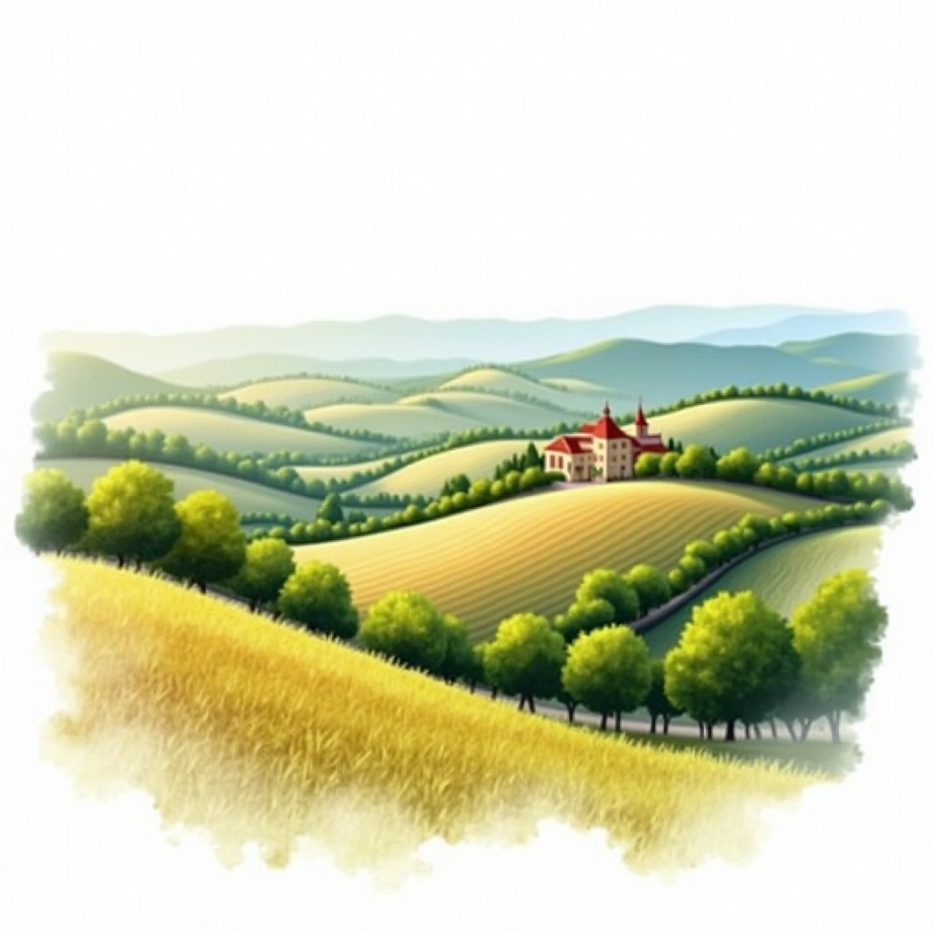 Vino de España wine region — watercolor illustration