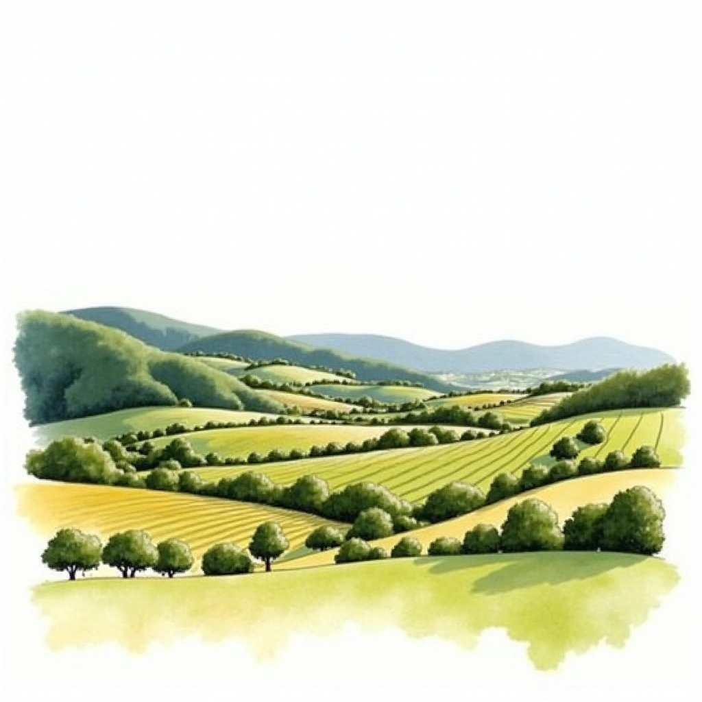 Waiheke Island wine region — watercolor illustration