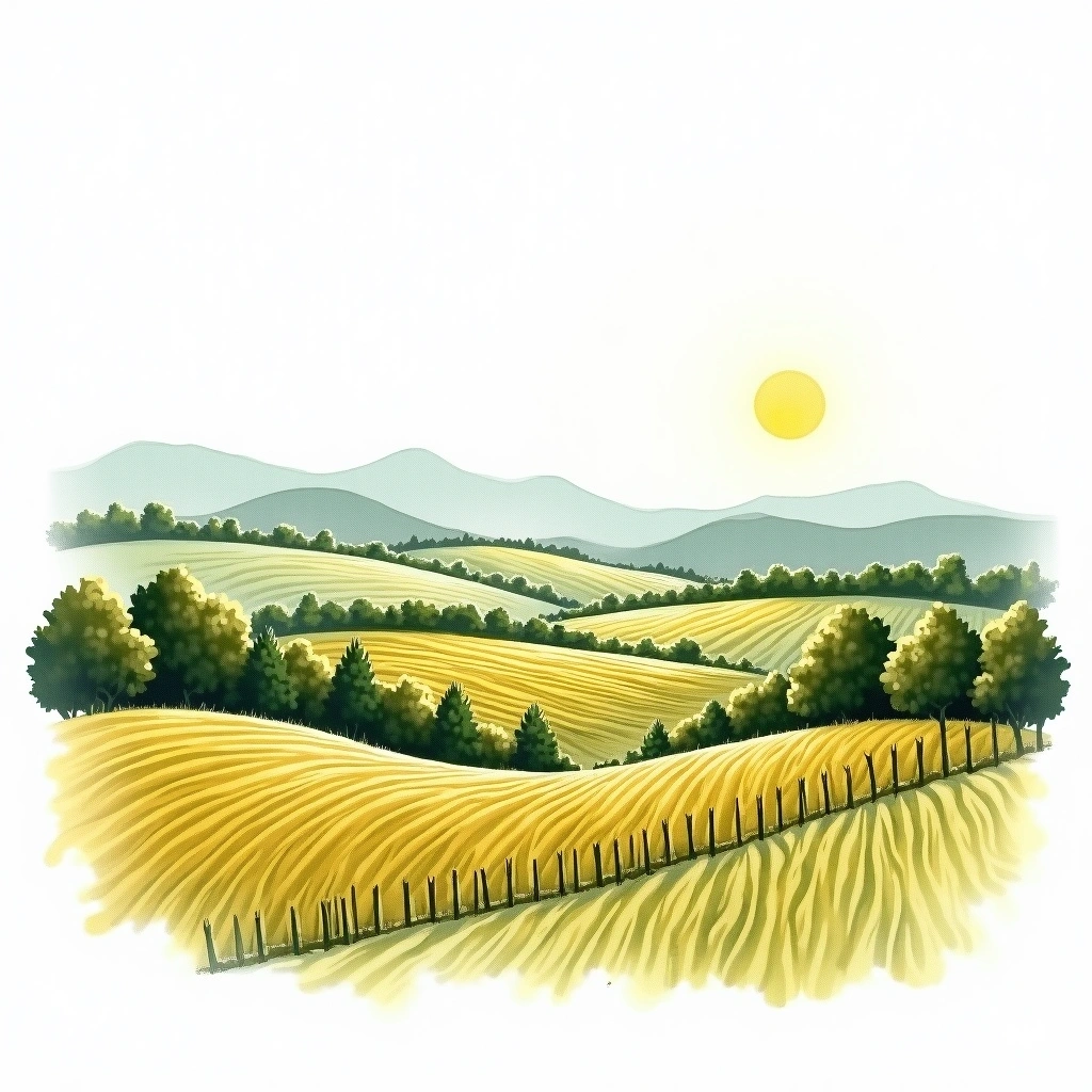 Wehlen wine region — watercolor illustration