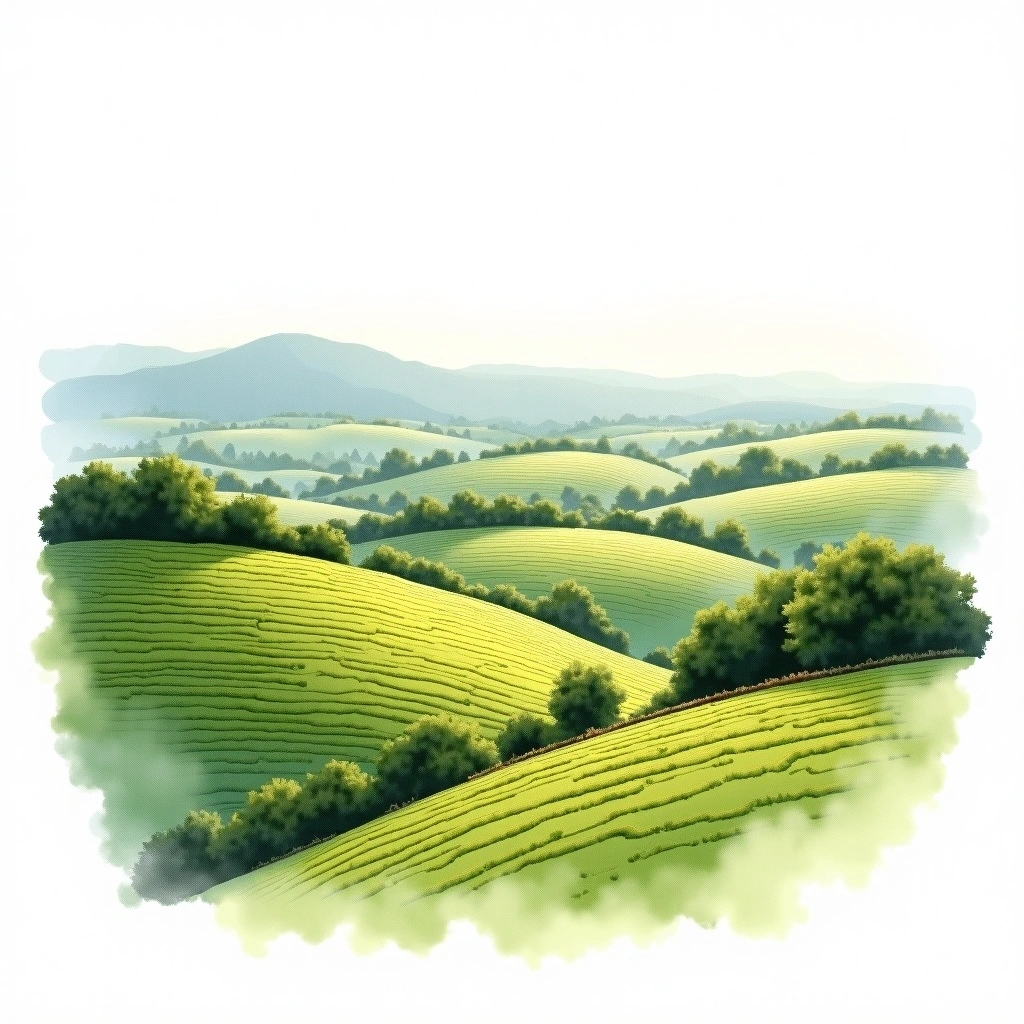 Württemberg wine region — watercolor illustration