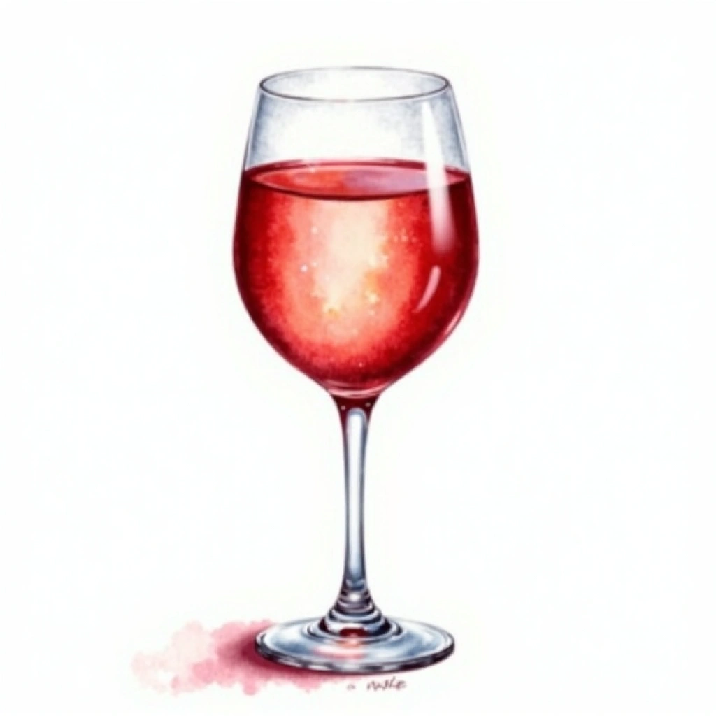 Crisp White wine style — watercolor illustration