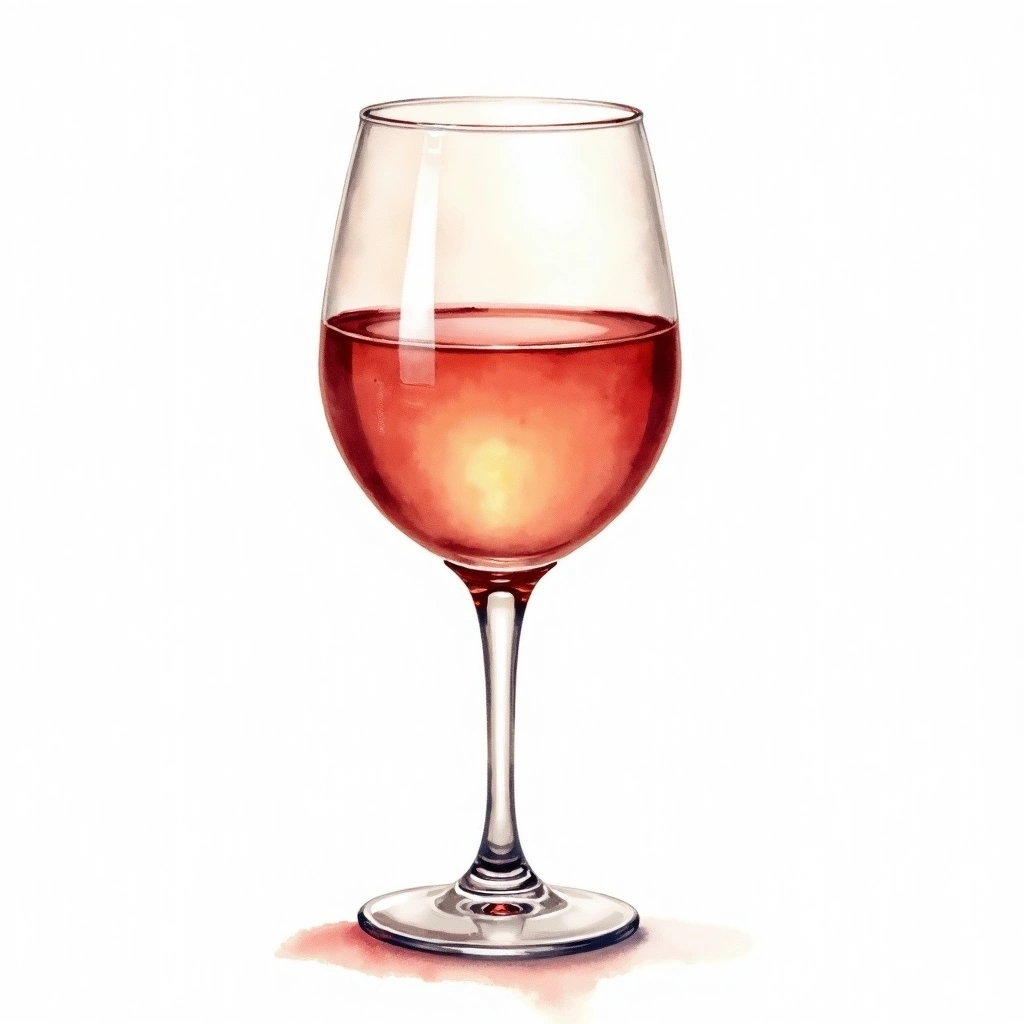 Light White wine style — watercolor illustration