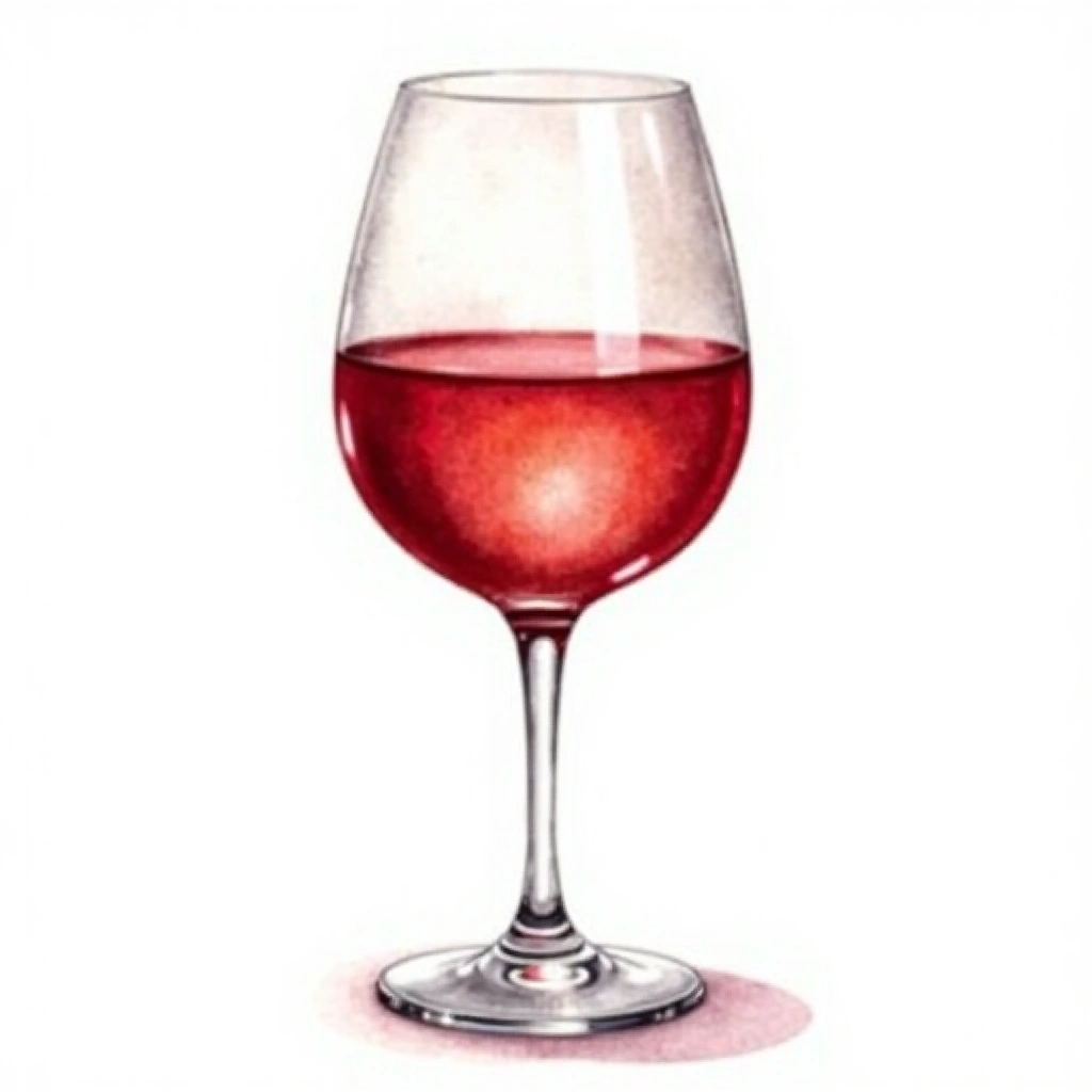 Rich White wine style — watercolor illustration